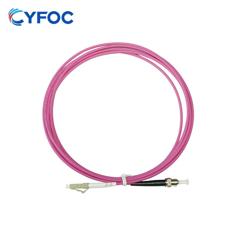 OM4 LC-ST UPC单工LSZH 3.0mm光纤跳线, 3m
