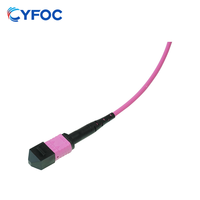 OM4 24芯MPO/MTP® UPC（母头）转2xMPO/MTP® UPC（母头）多模转换跳线，极性B