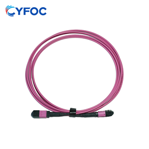 OM4 16芯MPO/MTP® UPC（母头）转MPO/MTP® UPC（母头）多模光纤跳线，极性B
