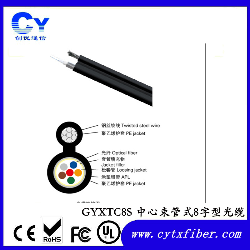 GYXTC8S center beam tube type 8 type fiber optic cable