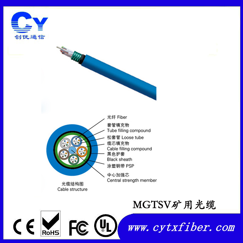 MGTSV mine fiber optic cable